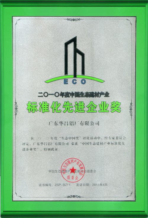 Warmly celebrated our company won the Ecologic Chinese Ecological Building Materials Industry Innovation Products Award  and the Ecologic Chinese Ecological Building Materials Industry Standardization A