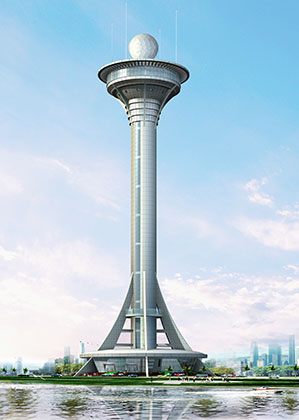 Torre Turístico de Radar Meteorológico de Doppler de Changzhi de Shanxi