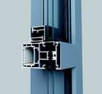 الجدران الستائرية ذات الإطار الواضح والجسر العازل للحرارة سلسلة WM150 عرض 80