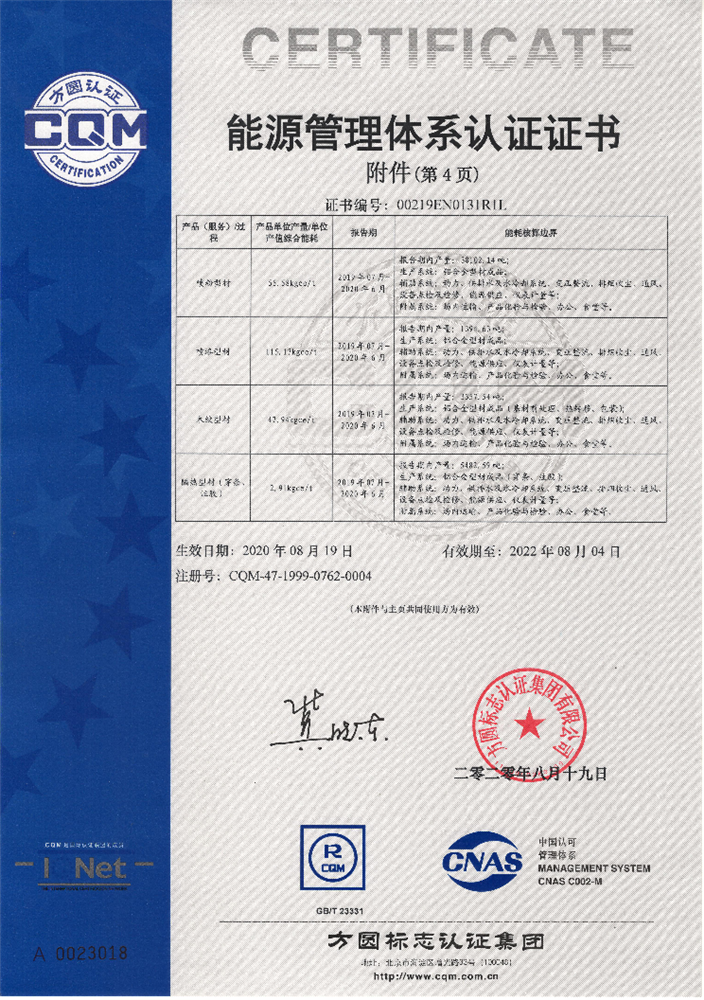 能源管理体系认证证书3