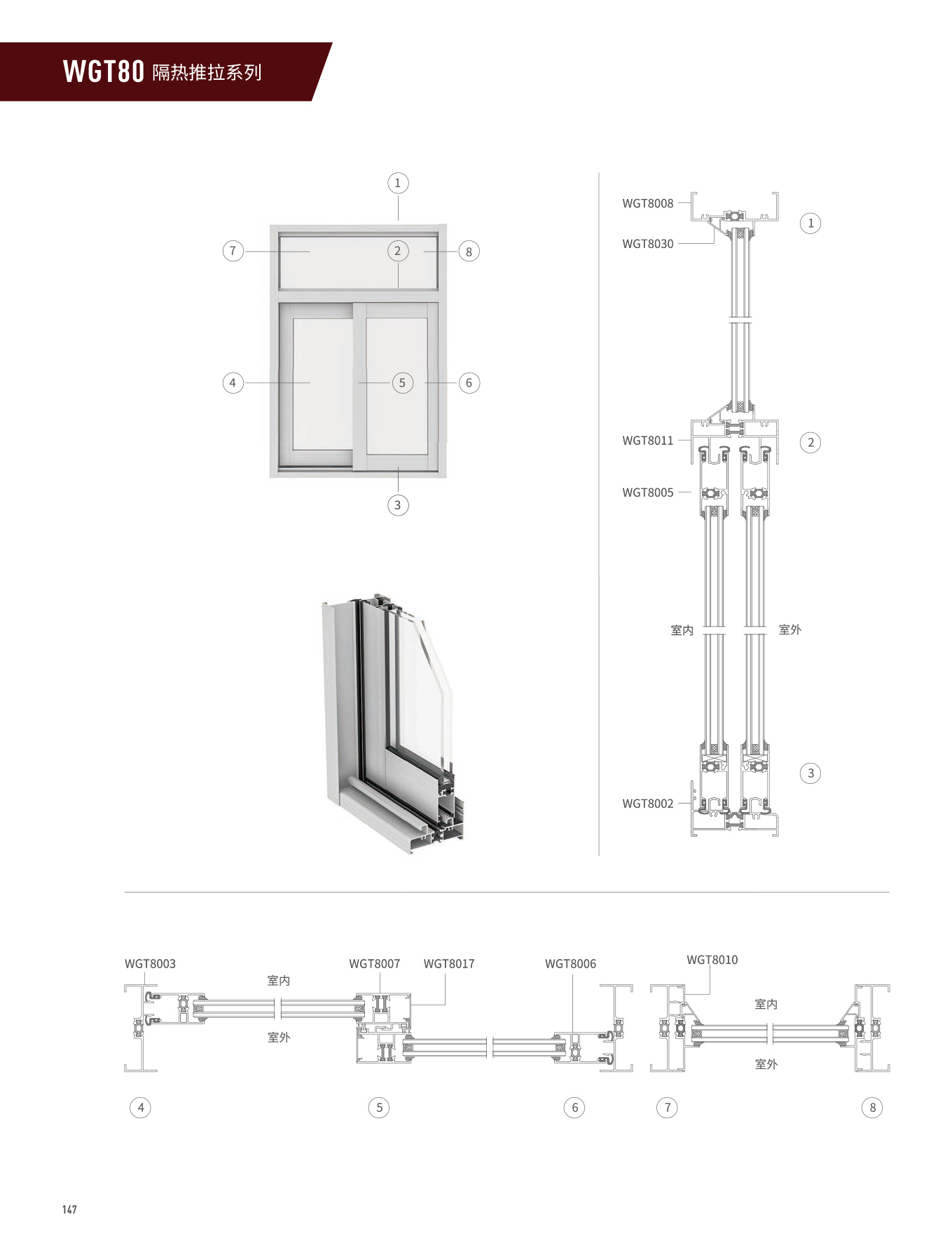 WGT80隔热推拉门、窗