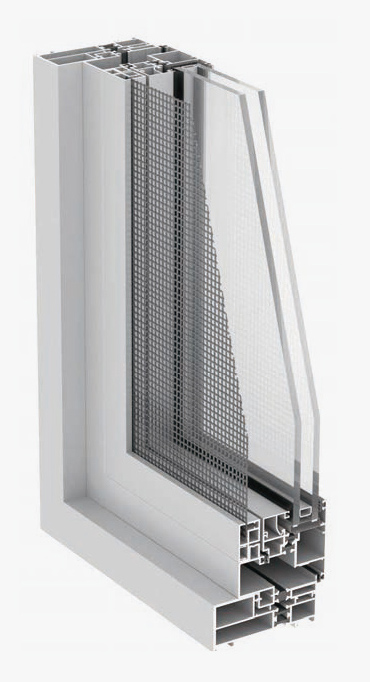 WGR96P insulated integrated casement window with screen