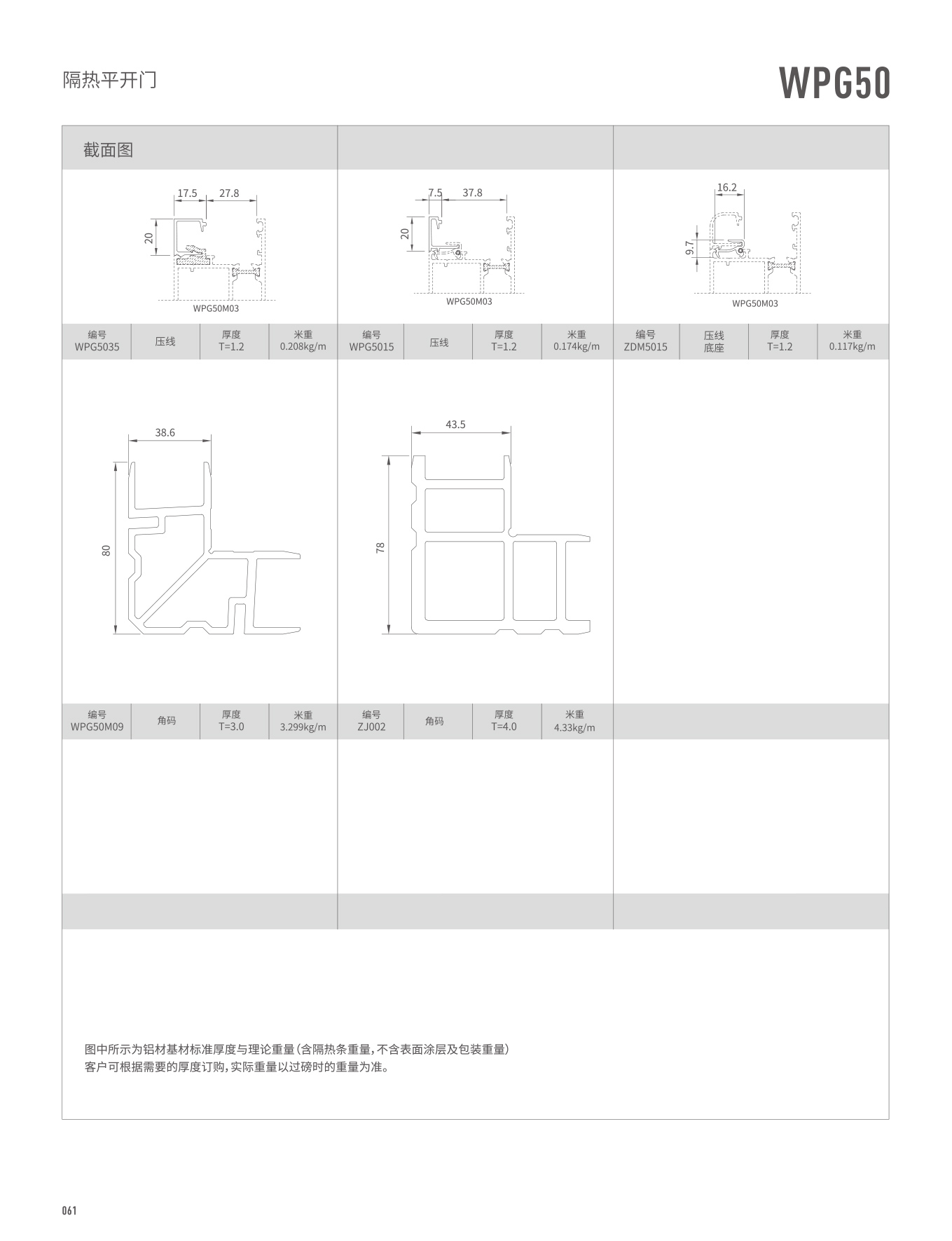 WPG50隔热平开窗