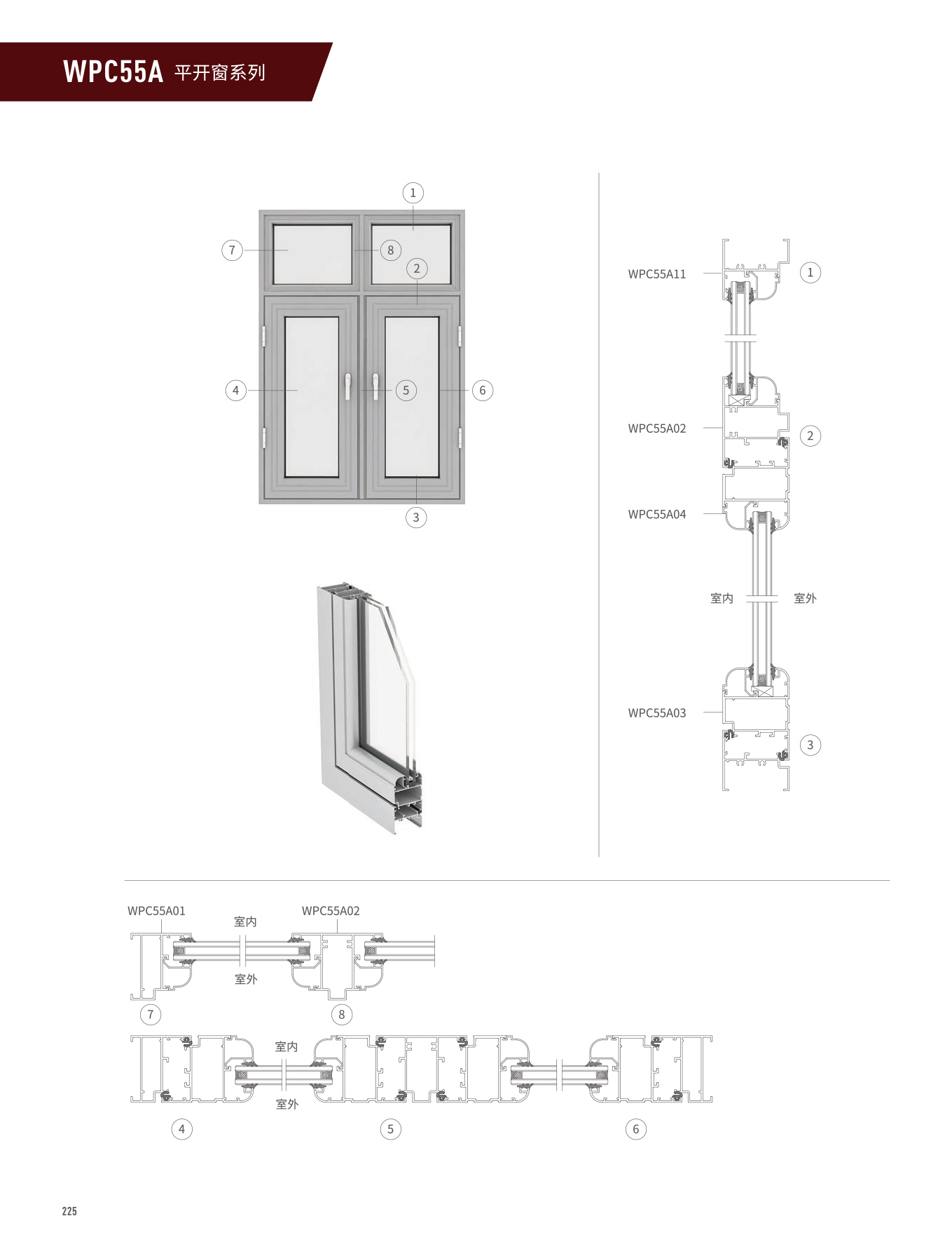 WPC55A系列平开窗