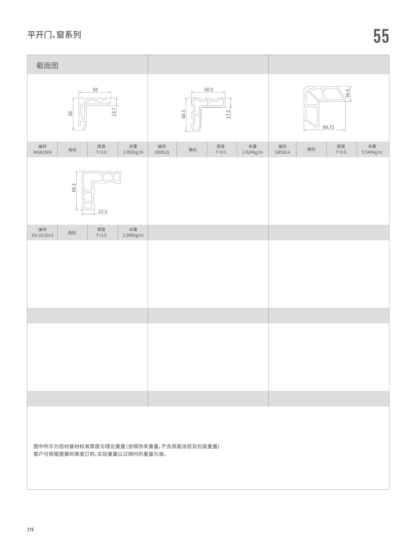 55系列平开窗