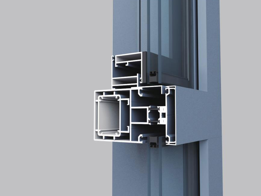 WM150 series insulated broken bridge visible frame curtain wall